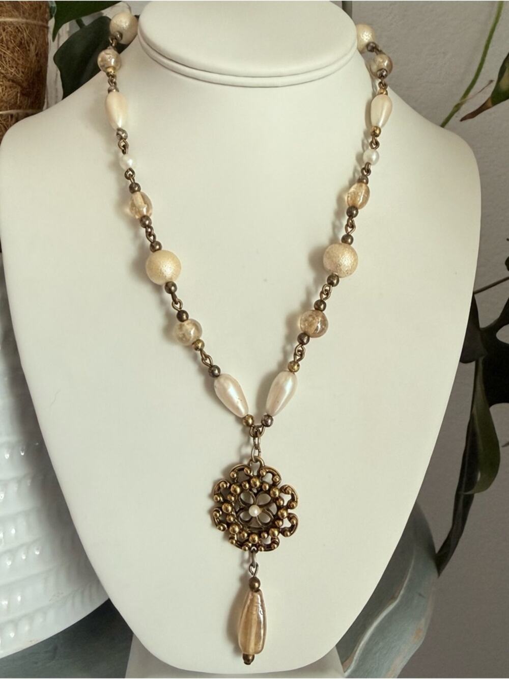 Myka Beaded Pendant Necklace